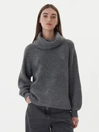 Swetry damskie - ONLY Golf Whitney 15353187 Szary Oversize - miniaturka - grafika 1