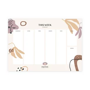 Tygodniowy Planner A4 Z Abstrakcyjnym Motywem Odette - Planery - miniaturka - grafika 1