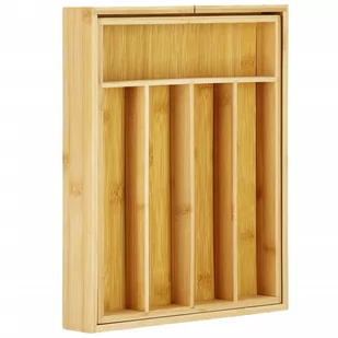 Pojemnik do szuflady na sztućce bambusowy rozsuwany - Pojemniki kuchenne - miniaturka - grafika 1