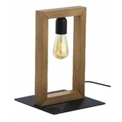 Lampy stojące - TK Lighting Metro 5460 lampa stołowa lampka 1x60W E27 czarna / sosna szczotkowana - miniaturka - grafika 1