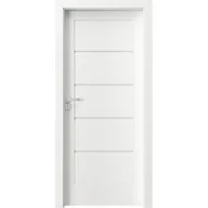 Drzwi wewnętrzne - Skrzydło wewnętrzne Verte G0 decor białe zamek klucz 3 zawiasy 80 lewe PORTA - miniaturka - grafika 1