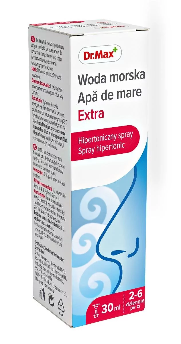 Woda morska Extra Dr.Max, spray hipertoniczny, 30 ml  |Darmowa dostawa od 199,99 zł !!! 9098554