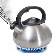 Czajniki na gaz - CZAJNIK z gwizdkiem stal nierdzewna indukcja gaz - miniaturka - grafika 1