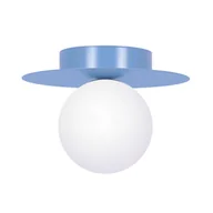 Lampy sufitowe - Niebieska lampa sufitowa z białymi kulkami K-5447 z serii ROBIN - miniaturka - grafika 1
