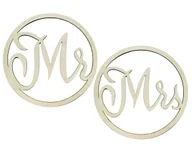 Wesele i ślub - Dekoracja drewniana, Mr i Mrs, 42 cm, 2 sztuki - miniaturka - grafika 1