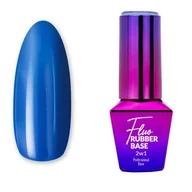 Lakiery hybrydowe - Molly Lac Baza kauczukowa do lakierów hybrydowych neonowa Rubber Base 2w1 Fluo MollyLac Bora Bora 10 g Nr 4 - miniaturka - grafika 1