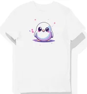 Koszulki męskie - Koszulka męska biała z motywem pingwina kawaii XXL - miniaturka - grafika 1