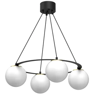 Czarno-złota lampa wisząca z okrągłymi kloszami LX 5673 z serii BALLO - Lampy sufitowe - miniaturka - grafika 1