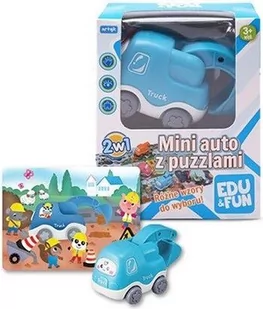 Mini auto z puzzlami koparka Edu&Fun - E-booki - nauka - miniaturka - grafika 1