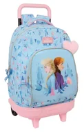 Plecaki - Safta FROZEN ICE MAGIC - Duży plecak na kółkach, kompaktowy, zdejmowany, idealny dla dzieci w różnym wieku, wygodny i wszechstronny, jakość i wytrzymałość, 33 x 22 x 45 cm, Jasnoniebieski, M, Casual - miniaturka - grafika 1