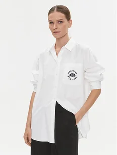 Tommy Hilfiger Koszula Varsity WW0WW39682 Biały Oversize - Koszule damskie - miniaturka - grafika 1