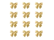 Ozdoby bożonarodzeniowe - Kokardy złote - 5 x 5,5 cm - 12 szt. - miniaturka - grafika 1