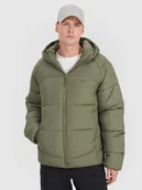 Kurtki męskie - 4F Kurtka puchowa z wypełnieniem syntetycznym męska - khaki XXL - miniaturka - grafika 1