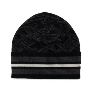 Tommy Hilfiger Wełniana czapka TH MONOGRAM AOP - Czapki męskie - miniaturka - grafika 1