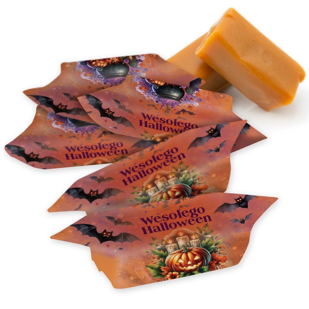 KRÓWKI na Halloween CUKIERKI SŁODYCZE UPOMINKI dla dzieci 1kg 65szt SUPER CENA
