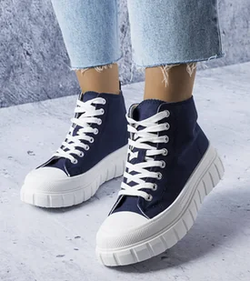 Granatowe trampki za kostkę Couet -39 - Botki damskie - miniaturka - grafika 1