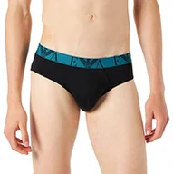 Koszulki i topy damskie - Emporio Armani Underwear Men's 2-pak Bold Monogram Briefs, Topaz/Black, XL - miniaturka - grafika 1