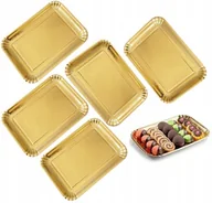 Dodatki do ciast w proszku - Podkład pod tort taca złoty podkładka pod ciasto monoporcje 17x24cm 5 szt - miniaturka - grafika 1