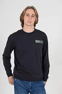 Hurley Męska bluza M Lazy Days Crew czarny czarny m DC3472 - Bluzy męskie - miniaturka - grafika 1