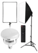 Inne akcesoria studyjne - Zestaw Oświetleniowy Softbox Lampa Studyjna do Zdjęć 40x60cm 85W LED +PILOT - miniaturka - grafika 1