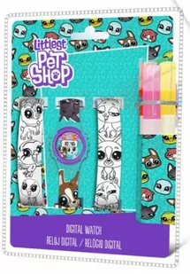 Kids Euroswan, Littlest Pet Shop, zestaw z zegarkiem cyfrowym i dwoma paskami do pokolorowania - Zabawki interaktywne dla dzieci - miniaturka - grafika 1