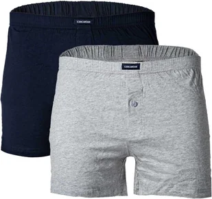 Szorty męskie CECEBA, 2-pak - bokserki, basic, bawełna, M-8XL, gładkie szare L - Majtki męskie - miniaturka - grafika 1
