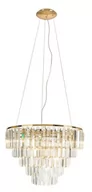 Lampy sufitowe - Maxlight LAMPA wisząca MONACO P0424 kryształowa OPRAWA zwis glamour crystal złota przezroczysty P0424 - miniaturka - grafika 1