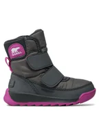 Buty dla dziewczynek - Sorel Śniegowce Childrens Whitney II Strap Wp NC3919 Szary - miniaturka - grafika 1