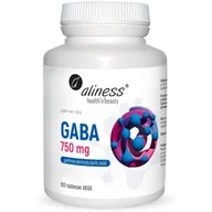 Witaminy i minerały dla sportowców - ALINESS Gaba 750mg 100tabs - miniaturka - grafika 1