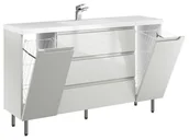 Szafki łazienkowe - Szafka Stojąca Z Umywalką ETH 140 cm K - Kaszmir Wysoki Połysk - miniaturka - grafika 1