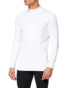 Under Armour Męska koszulka Coldgear Armour Fitted Mock biały/czarny (100) XL 1366066 - Koszulki męskie - miniaturka - grafika 1