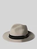 Czapki męskie - Kapelusz słomiany z ozdobną kokardą - miniaturka - grafika 1
