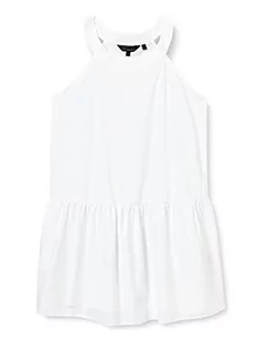 Sukienki - Armani Exchange Damska sukienka Sustainable, okrągły dekolt, biała, ekstra mała, biały, XS - grafika 1