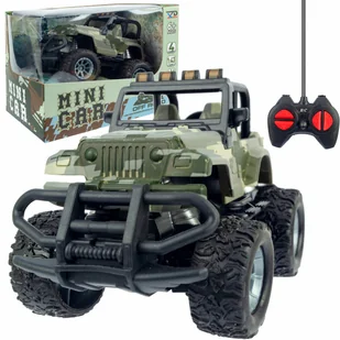 Samochód Zdalnie Sterowany Jeep Wojskowy Rc Światła - Zabawki zdalnie sterowane - miniaturka - grafika 1