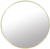 Lustra - Złote lustro w aluminiowej ramie 50 cm N7-M09 - miniaturka - grafika 1