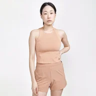 Koszulki i topy damskie - Damska koszulka bez rękawów CRAFT ADV HIT PERFORATED TANK W 1913210-791000 – Brązowy - miniaturka - grafika 1