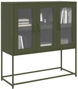 Szafka, oliwkowa, 100,5x39x107 cm, stal walcowana na zimno - Szafy - miniaturka - grafika 1