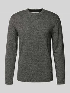Sweter z dzianiny z okrągłym dekoltem - Swetry męskie - miniaturka - grafika 1