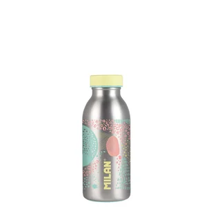 Milan Butelka termiczna 354ml Silver Żółta MILAN 448724 - Butelki termiczne - miniaturka - grafika 1