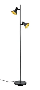 Trio Lampa podłogowa Nina R40162002 2x28W E14 czarna/złota - Lampy stojące - miniaturka - grafika 1