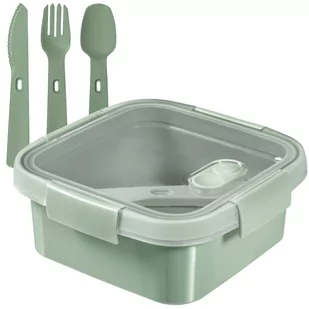 CURVER - Pojemnik na żywność - Lunch Box + sztućce -  SMART TO GO - 0,9 L - Lunch boxy - miniaturka - grafika 1