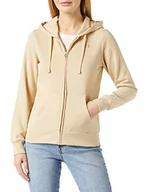 Bluzy damskie - Champion Damska bluza z kapturem Legacy Graphics Powerblend na zamek błyskawiczny, ciemnobrązowa, XL, Brązowy szarobrązowy, XL - miniaturka - grafika 1