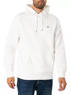 Bluzy męskie - GANT Reg Shield męska bluza z kapturem, Eggshell, L - miniaturka - grafika 1