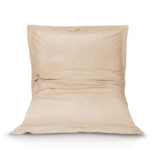 Pufa Worek Fotel Xxl Do Siedzenia + Poduszki - Kolor Beżowy - Pufy i podnóżki - miniaturka - grafika 1