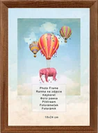 Ramki na zdjęcia - Ramka na zdjęcia 18x24 cm POSTERGALERIA, drewniana, brązowa - miniaturka - grafika 1