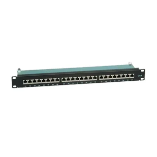 VALUE Kat.6 19"-Patchpanel, 24 P, geschirmt, schwarz 26.99.0353 - Panele krosownicze - miniaturka - grafika 1
