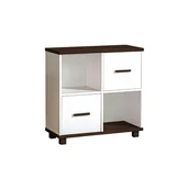 Komody dla dzieci - Komoda AL12 Alan Dolmar Sosna Barwiona na Biel / Brąz Struktura - miniaturka - grafika 1