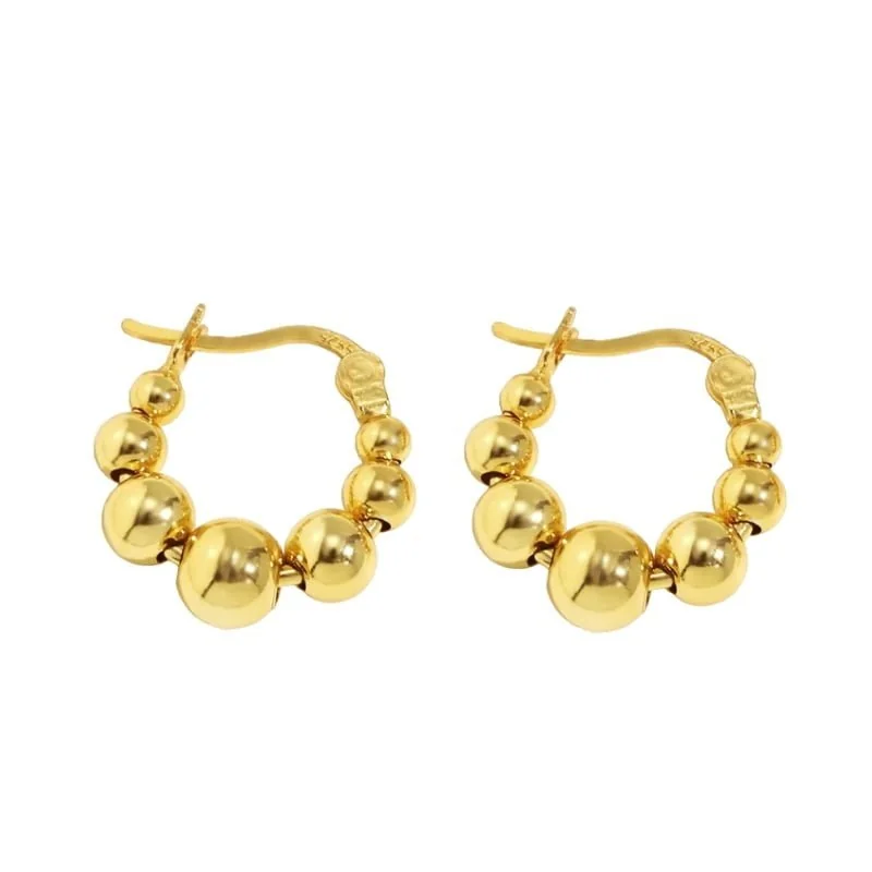 Srebrne kolczyki Bubble Gold