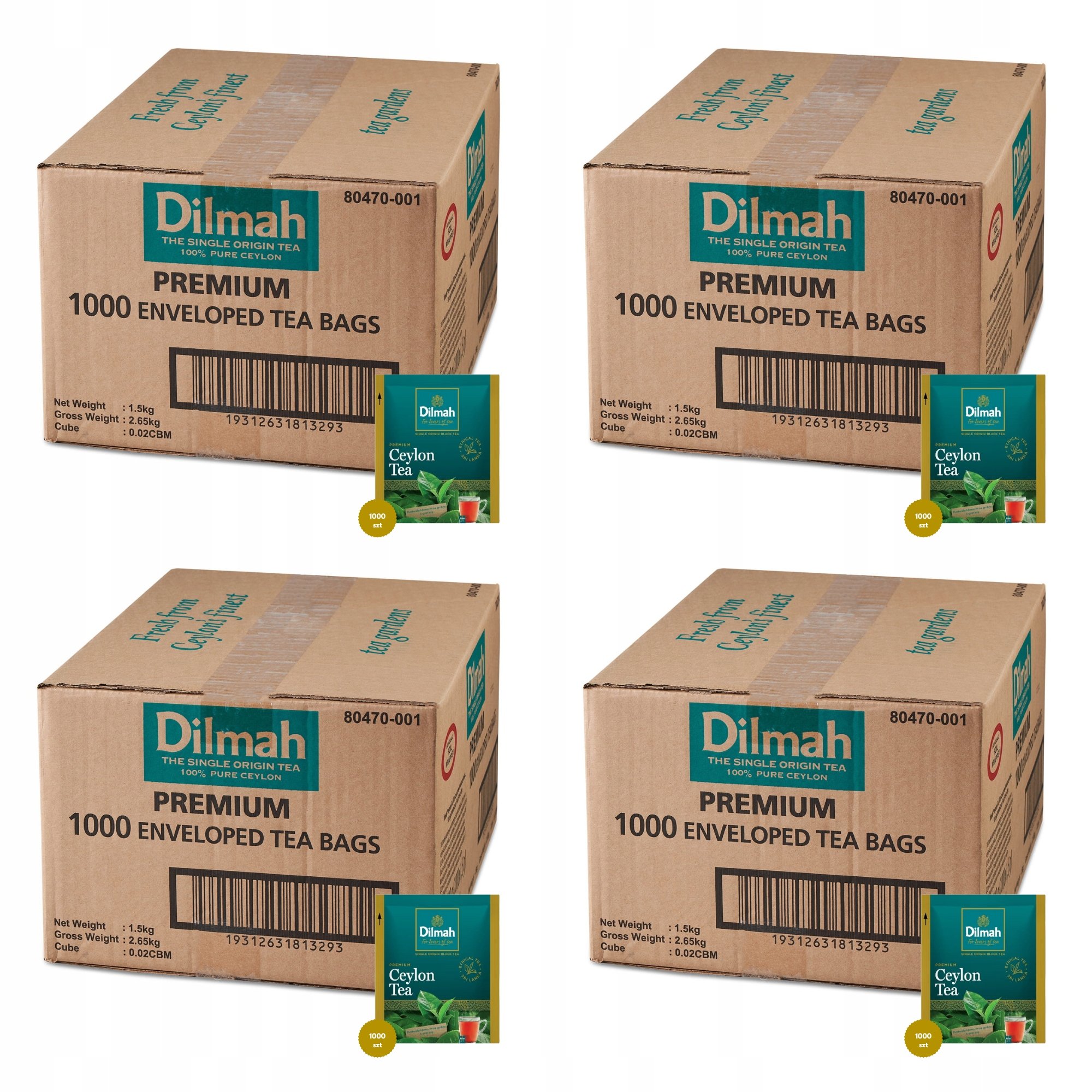 4x Herbata czarna Dilmah Premium Tea 1000 Kopert
