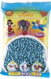 Hama 201-31 - turkusowy - 3000 koralików midi - Prace ręczne dla dzieci - miniaturka - grafika 1